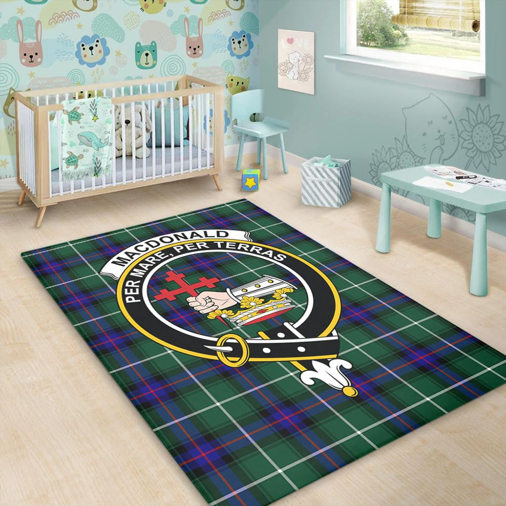 MacDonald of the Isles Hunting Modern Tartan Crest Area Rug