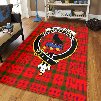 Clan MacDonnell of Keppoch Modern Tartan Crest Rug – Scottish Highland Carpet for Living Room, Celtic Home Decor & Scotland Gift
