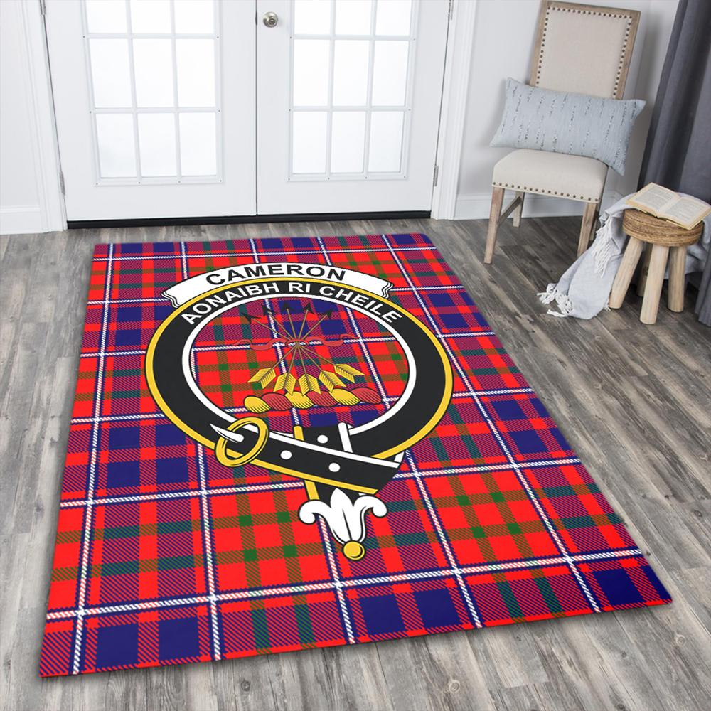 Cameron of Lochiel Modern Tartan Crest Area Rug