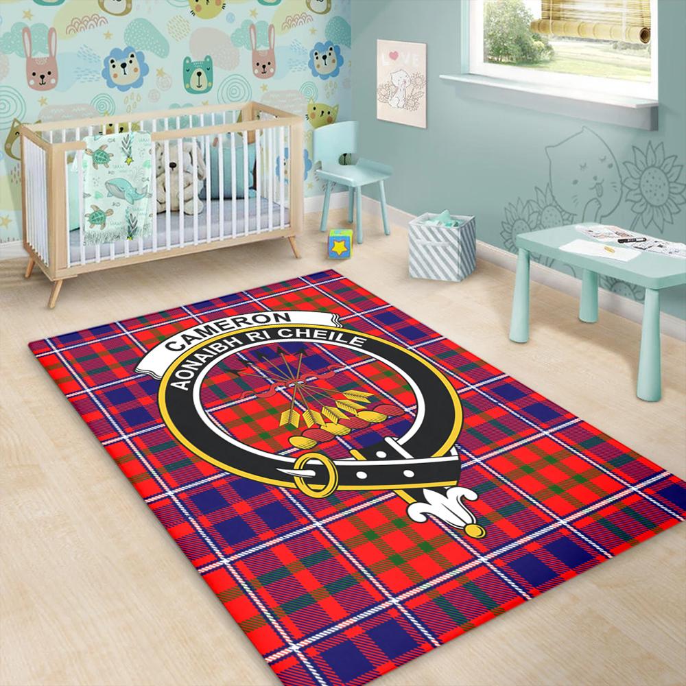 Cameron of Lochiel Modern Tartan Crest Area Rug