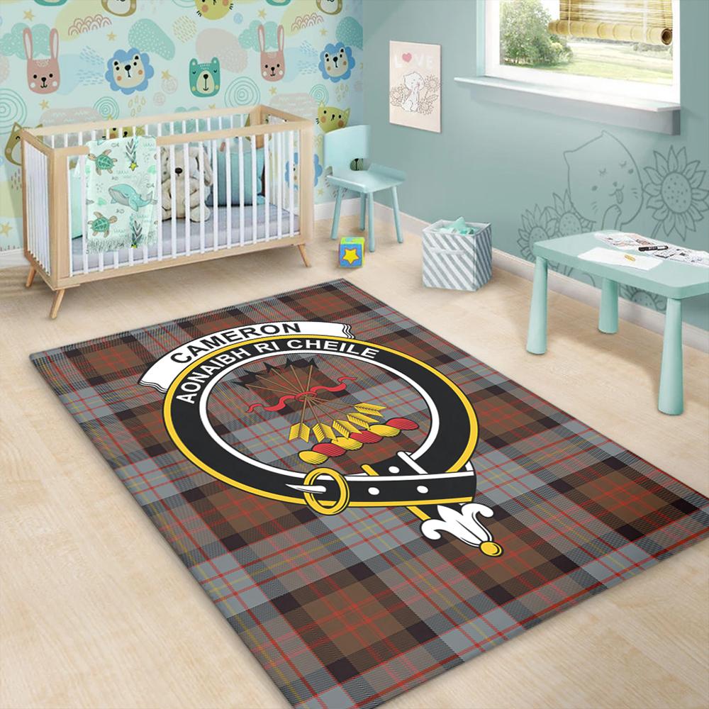 Cameron of Erracht Weathered Tartan Crest Area Rug