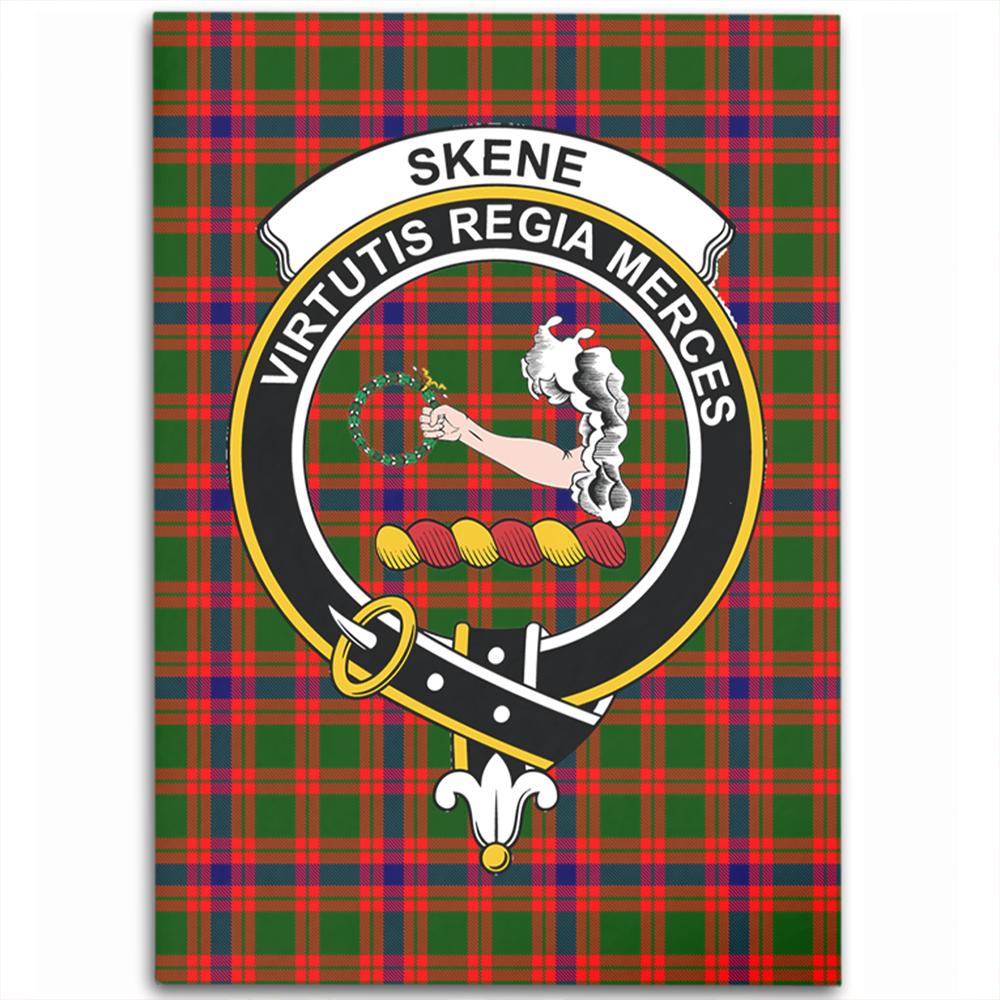 Skene Modern Tartan Crest Area Rug