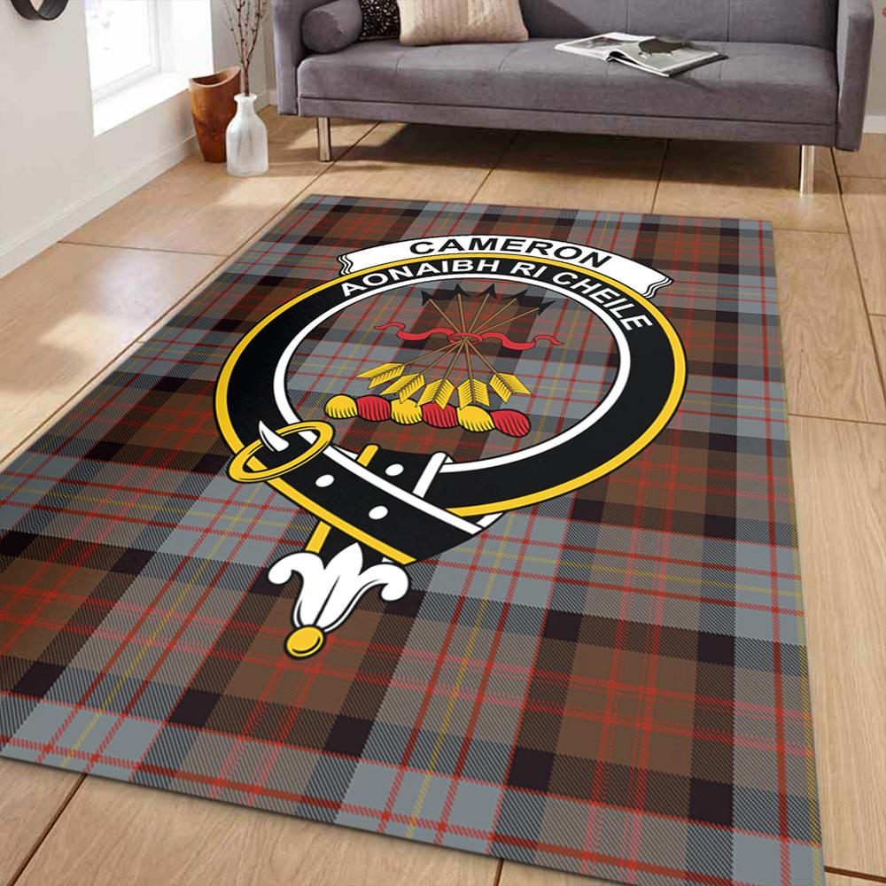Cameron of Erracht Weathered Tartan Crest Area Rug