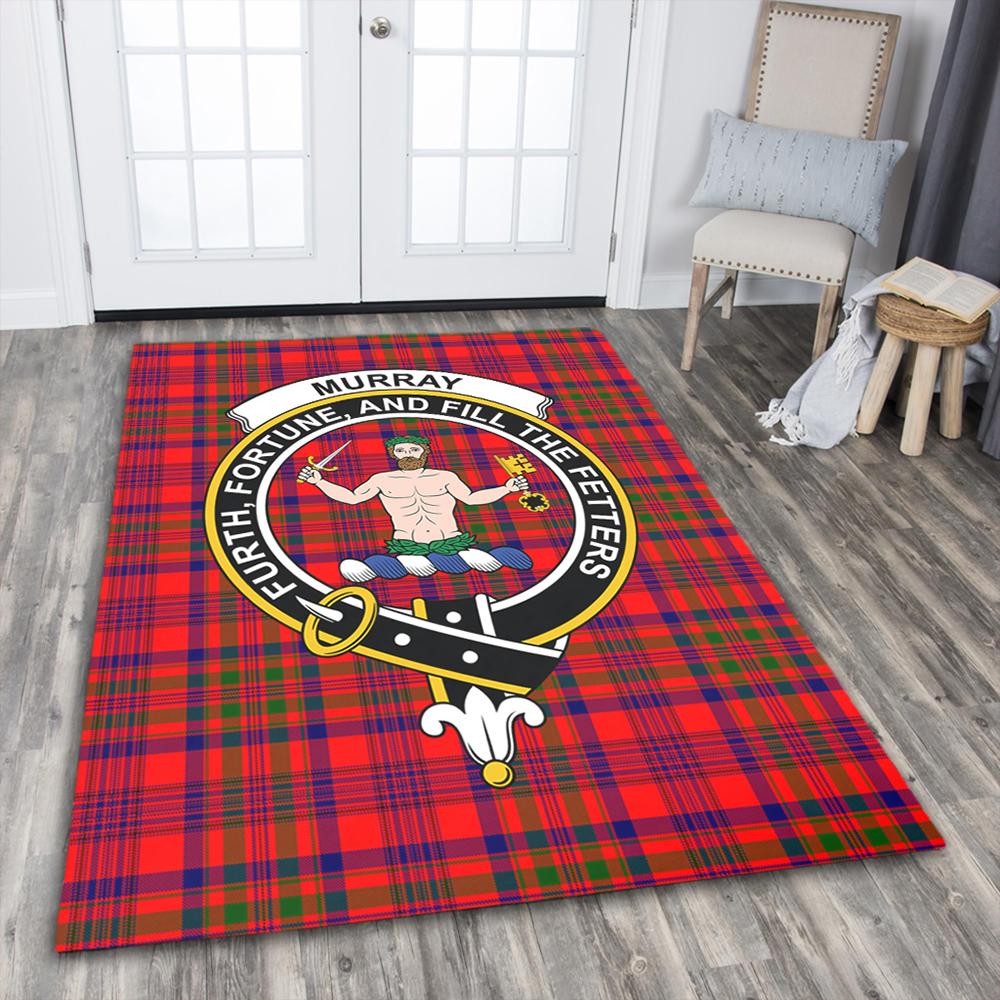 Murray of Tulloch Modern Tartan Crest Area Rug