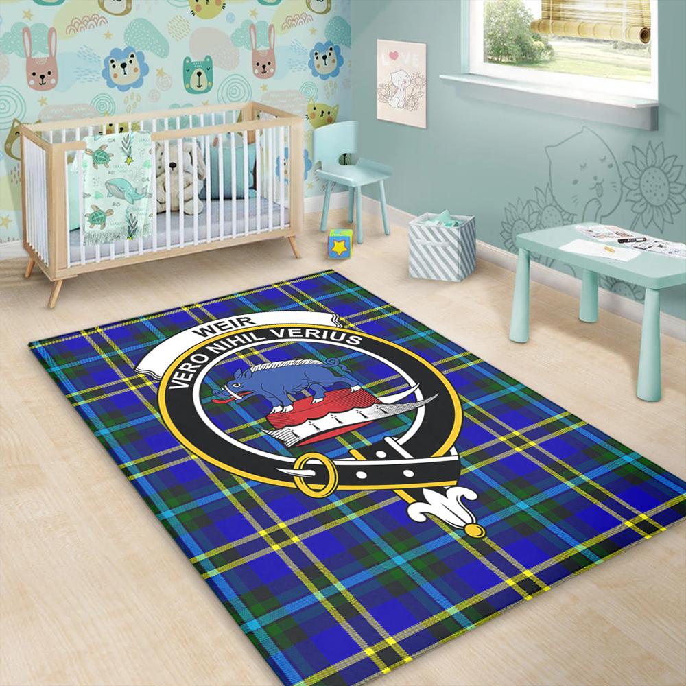 Weir Modern Tartan Crest Area Rug