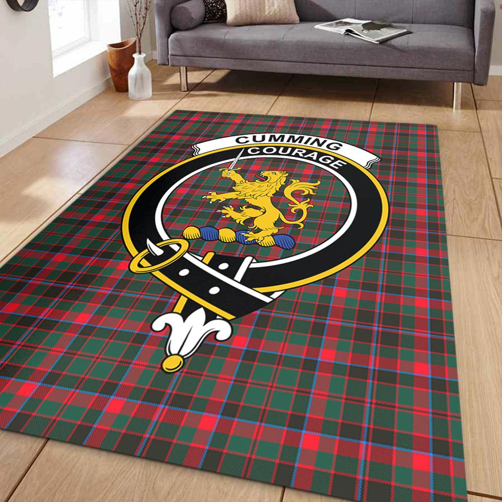 Cumming Hunting Modern Tartan Crest Area Rug
