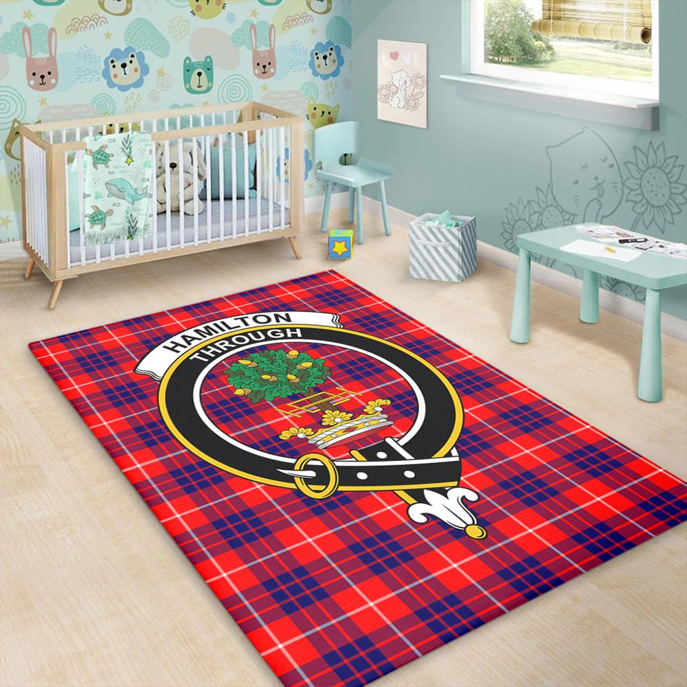 Hamilton Modern Tartan Crest Area Rug
