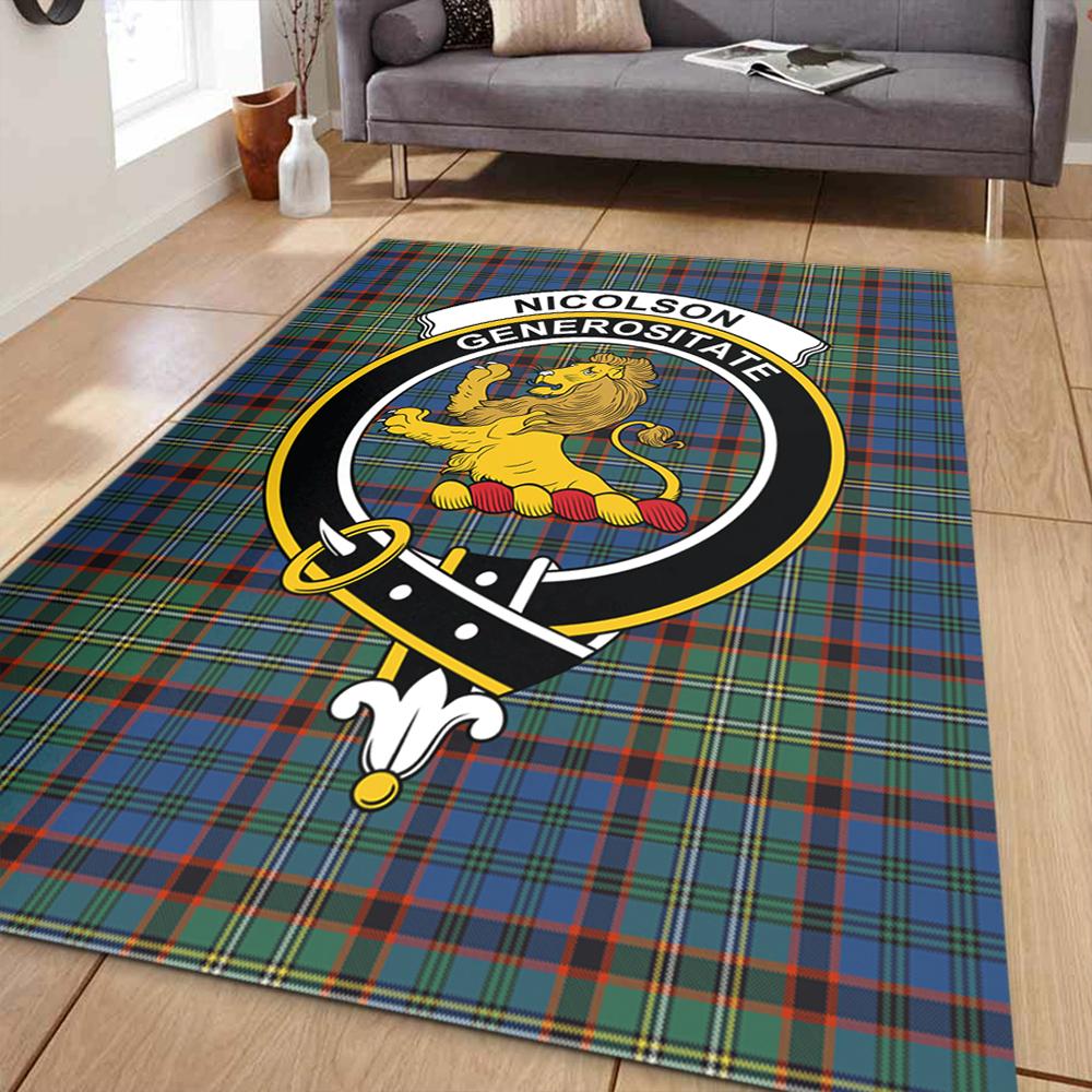 Nicolson Hunting Ancient Tartan Crest Area Rug