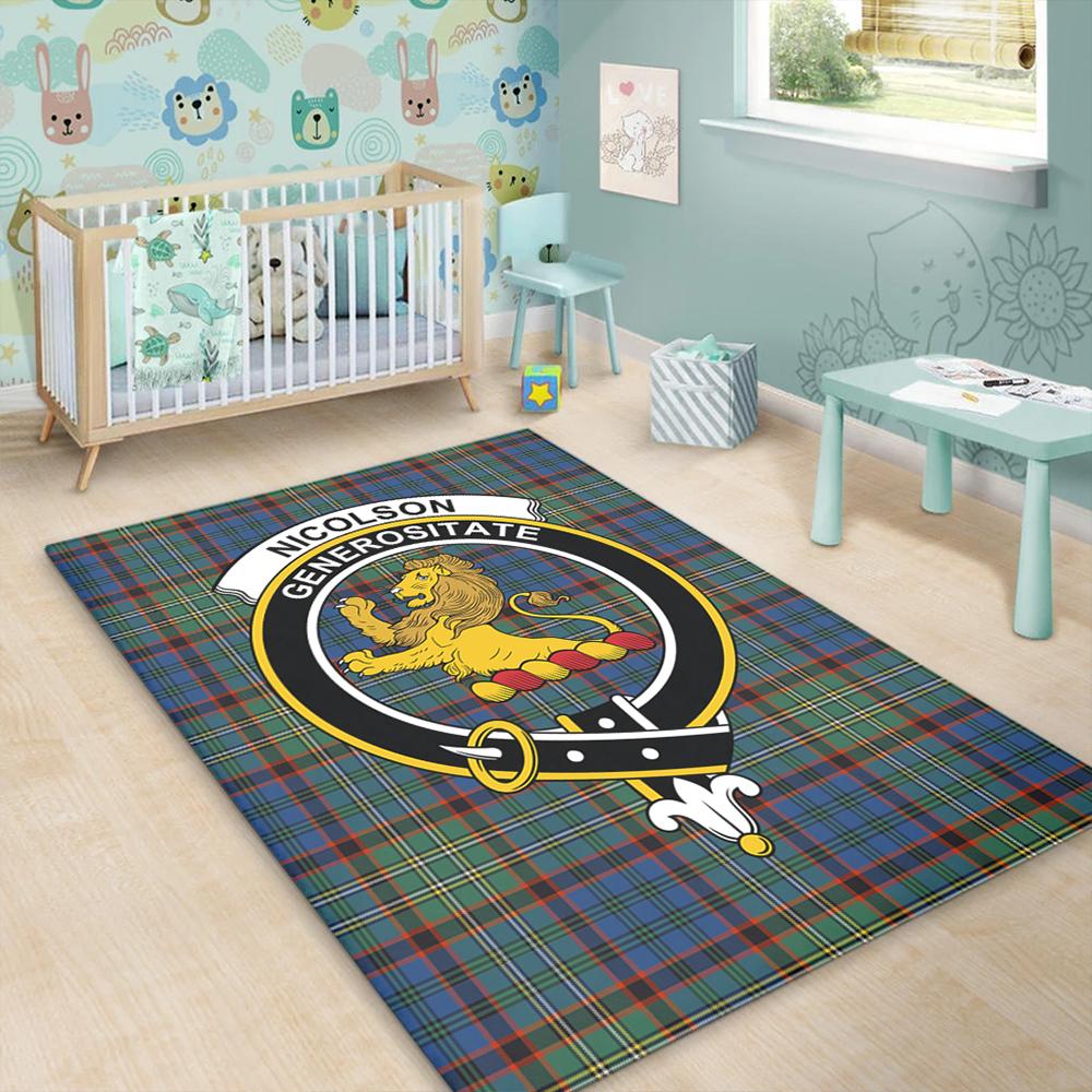 Nicolson Hunting Ancient Tartan Crest Area Rug