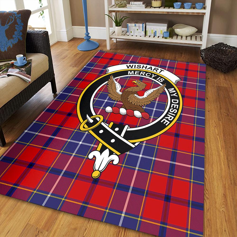 Wemyss Modern Tartan Crest Area Rug
