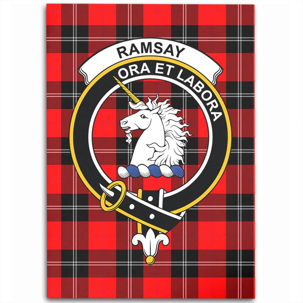 Ramsay Modern Tartan Crest Area Rug