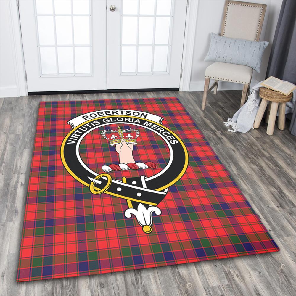 Robertson Modern Tartan Crest Area Rug