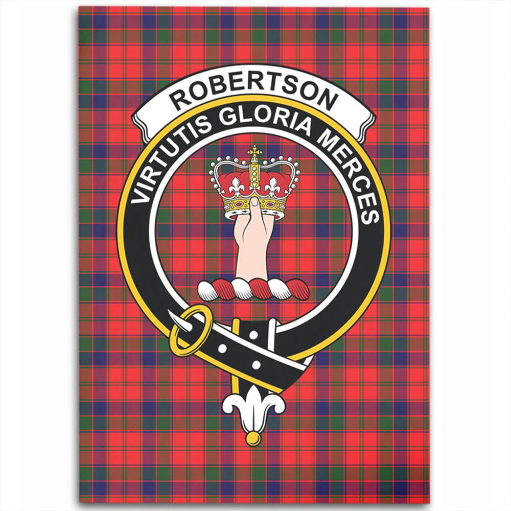 Robertson Modern Tartan Crest Area Rug