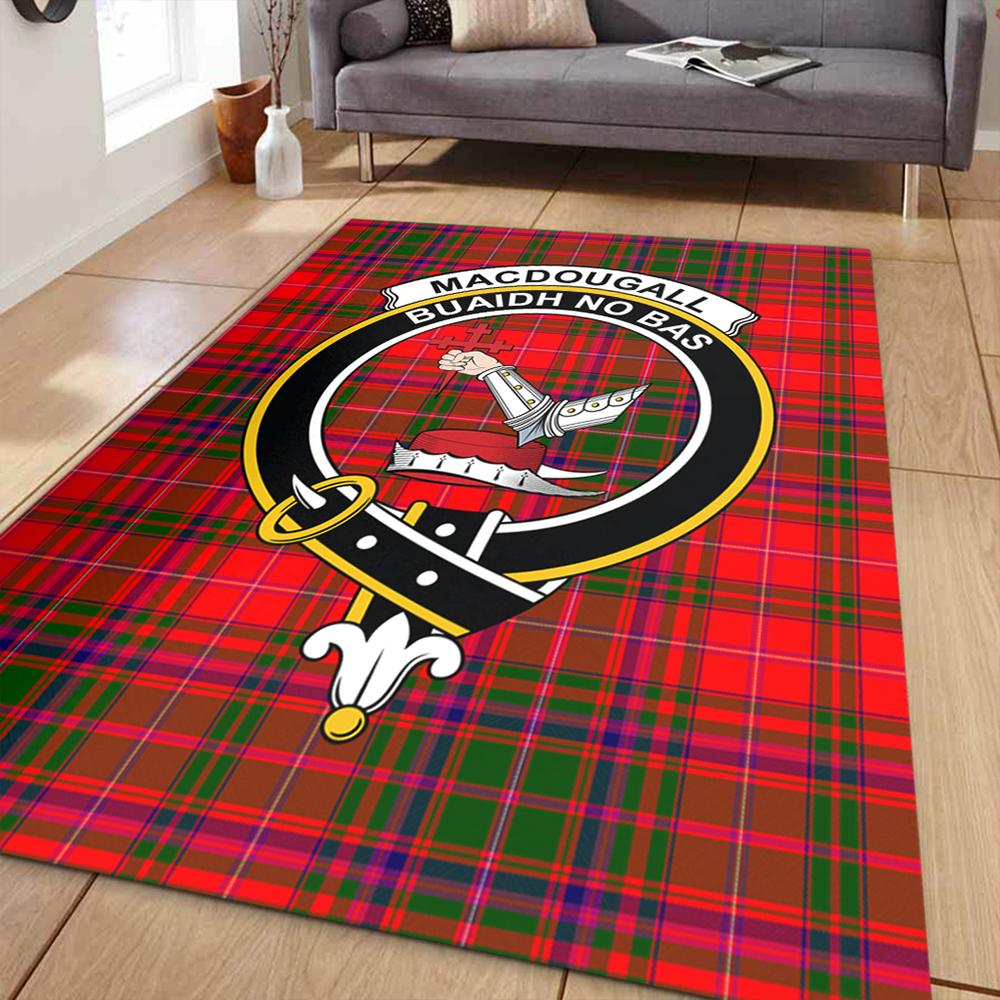 MacDougall Modern Tartan Crest Area Rug
