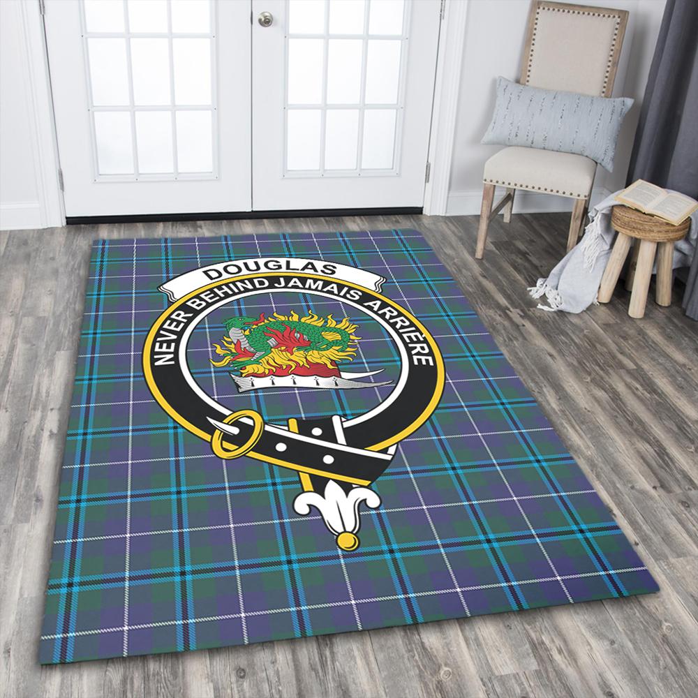 Douglas Modern Tartan Crest Area Rug