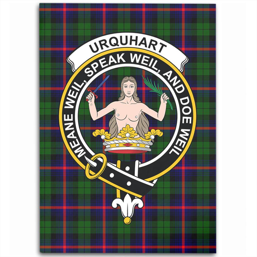 Urquhart Modern Tartan Crest Area Rug