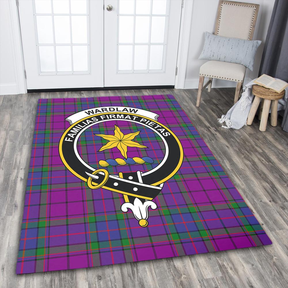 Wardlaw Modern Tartan Crest Area Rug