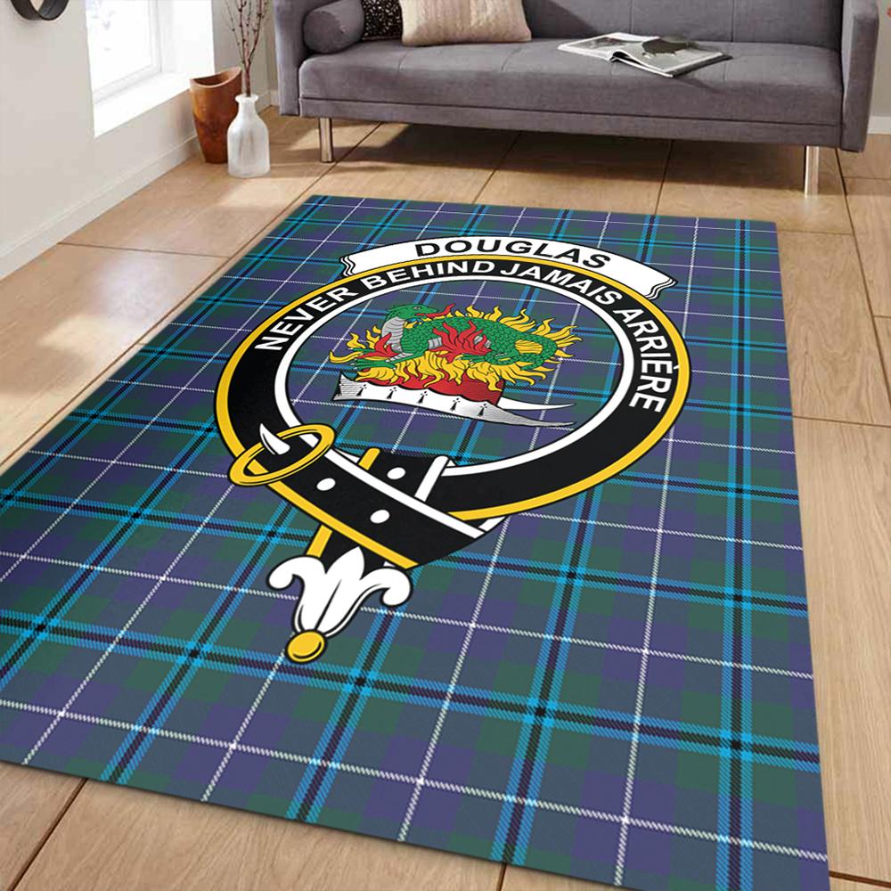 Douglas Modern Tartan Crest Area Rug