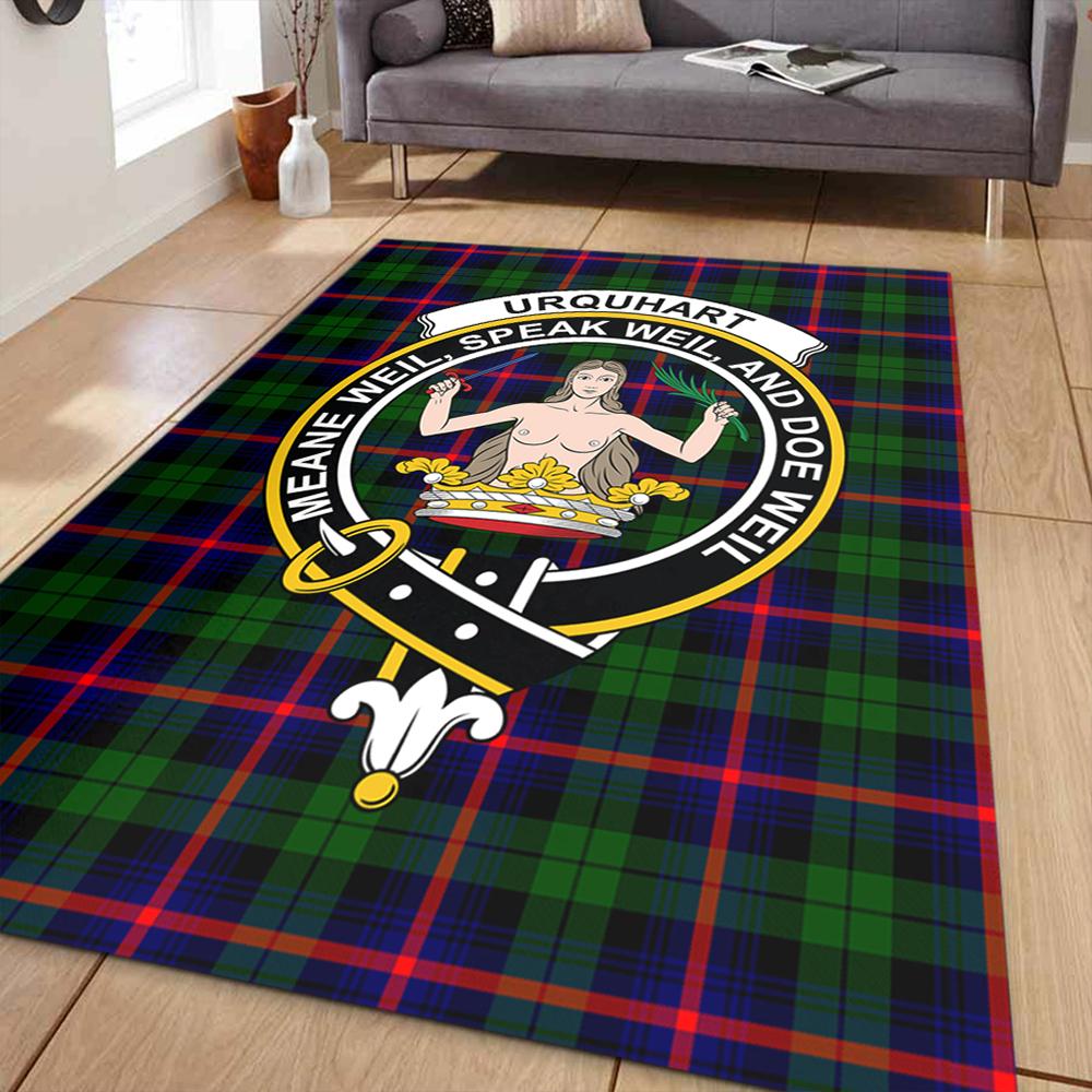 Urquhart Modern Tartan Crest Area Rug