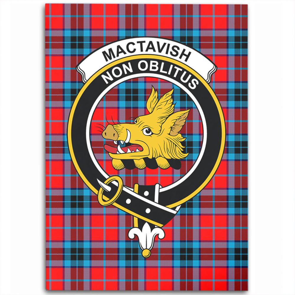 MacTavish Modern Tartan Crest Area Rug