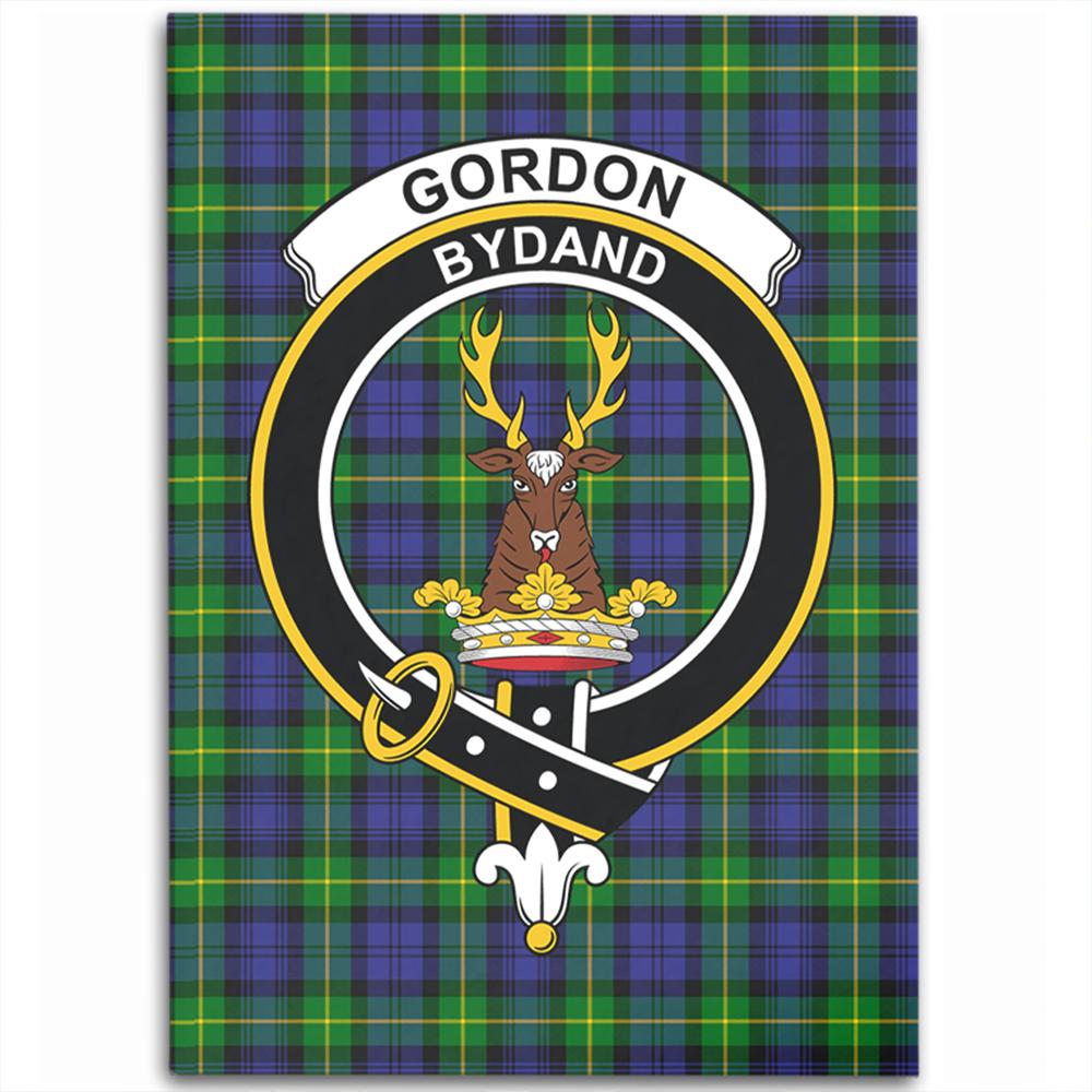 Gordon Modern Tartan Crest Area Rug