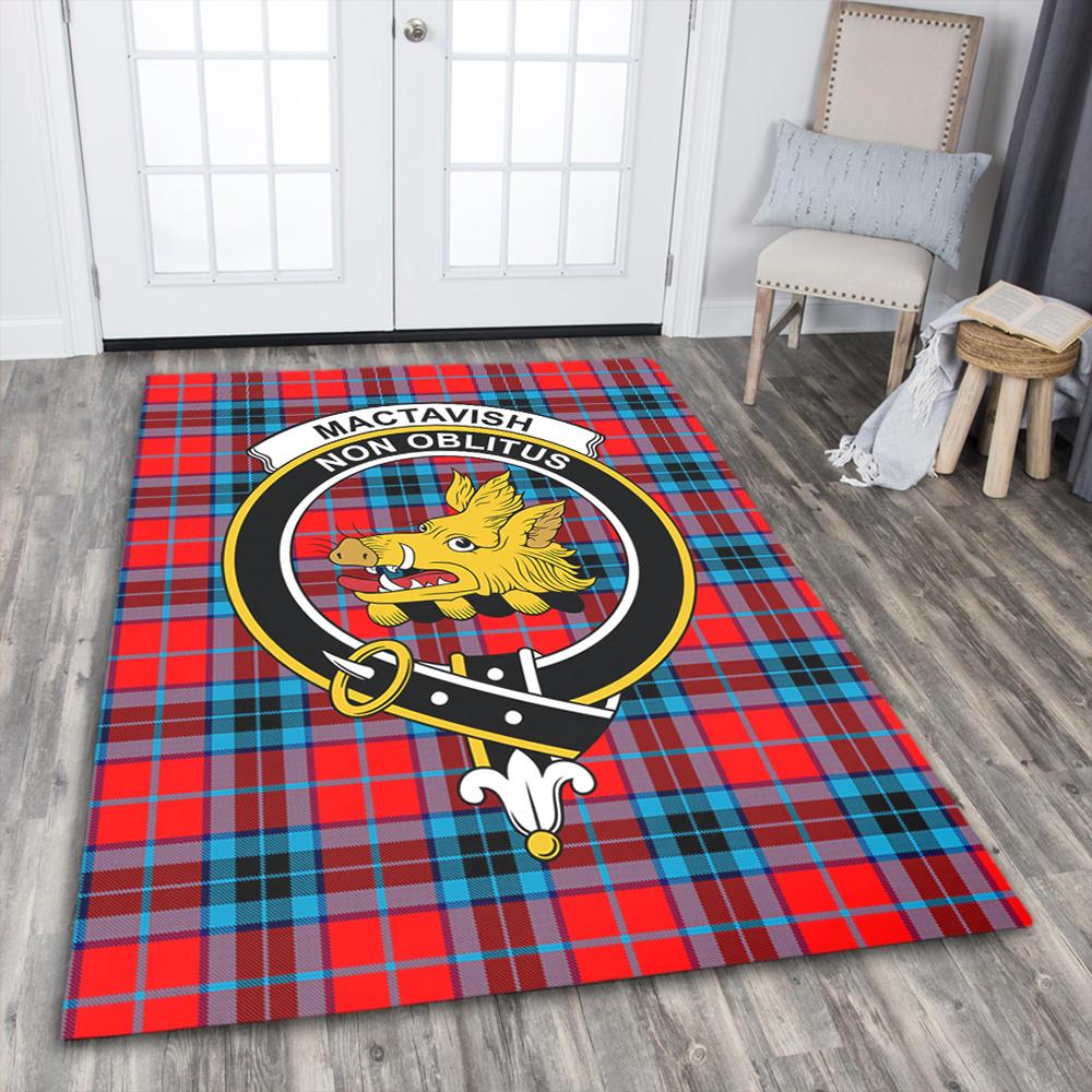 MacTavish Modern Tartan Crest Area Rug