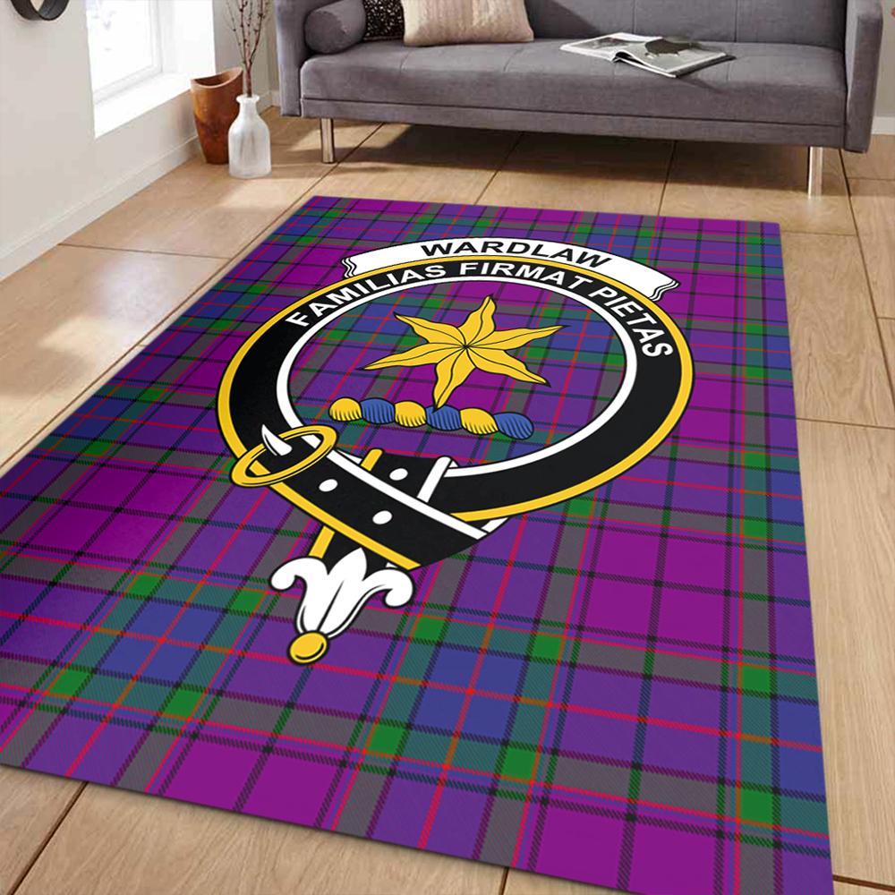 Wardlaw Modern Tartan Crest Area Rug