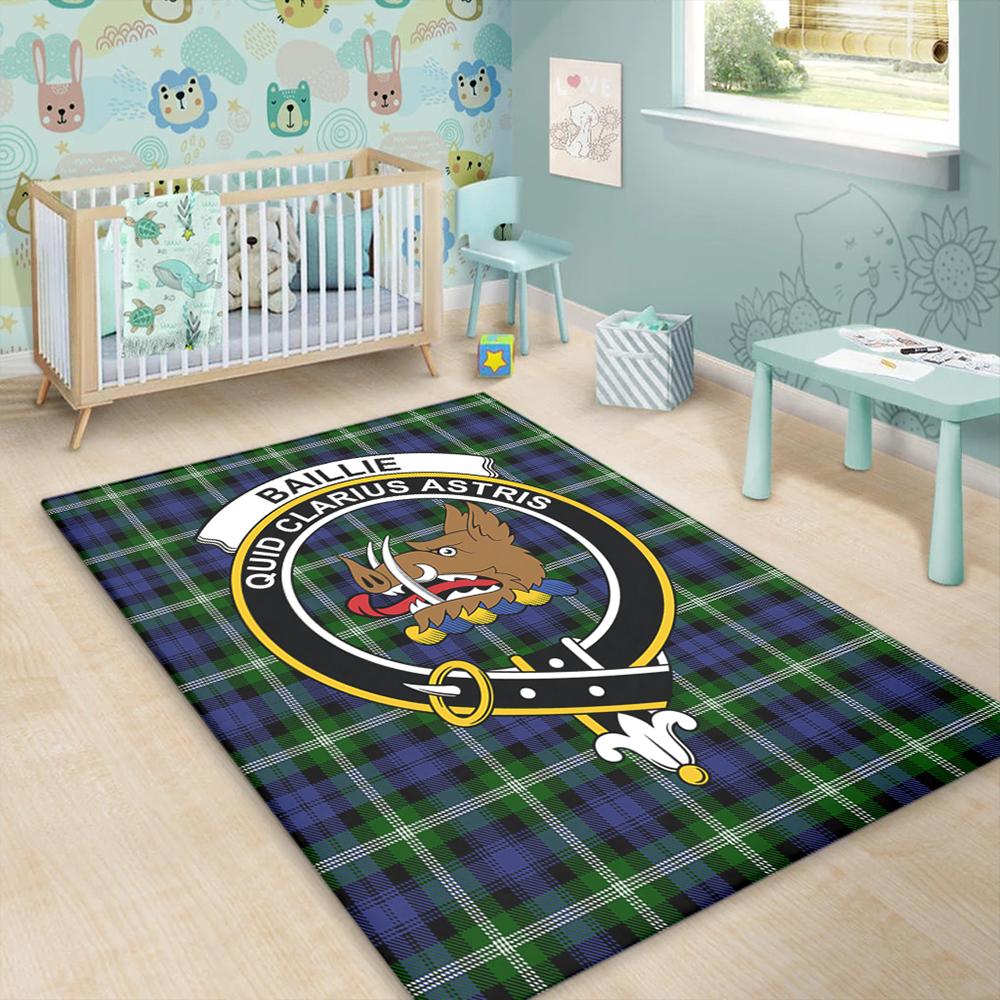 Baillie Modern Tartan Crest Area Rug