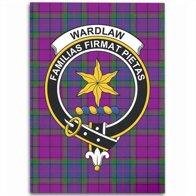 Clan Wardlaw Modern Tartan Crest Rug – Scottish Highland Carpet for Living Room, Celtic Home Decor & Scotland Gift