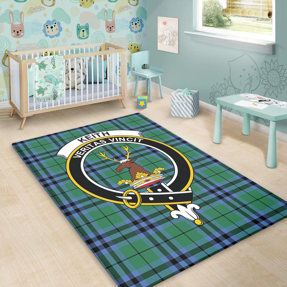Keith Ancient Tartan Crest Area Rug