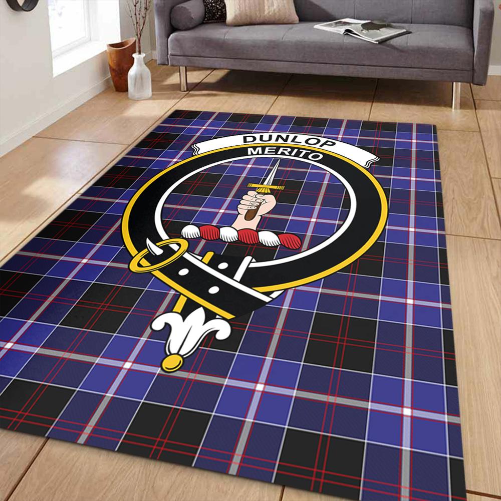 Dunlop Modern Tartan Crest Area Rug