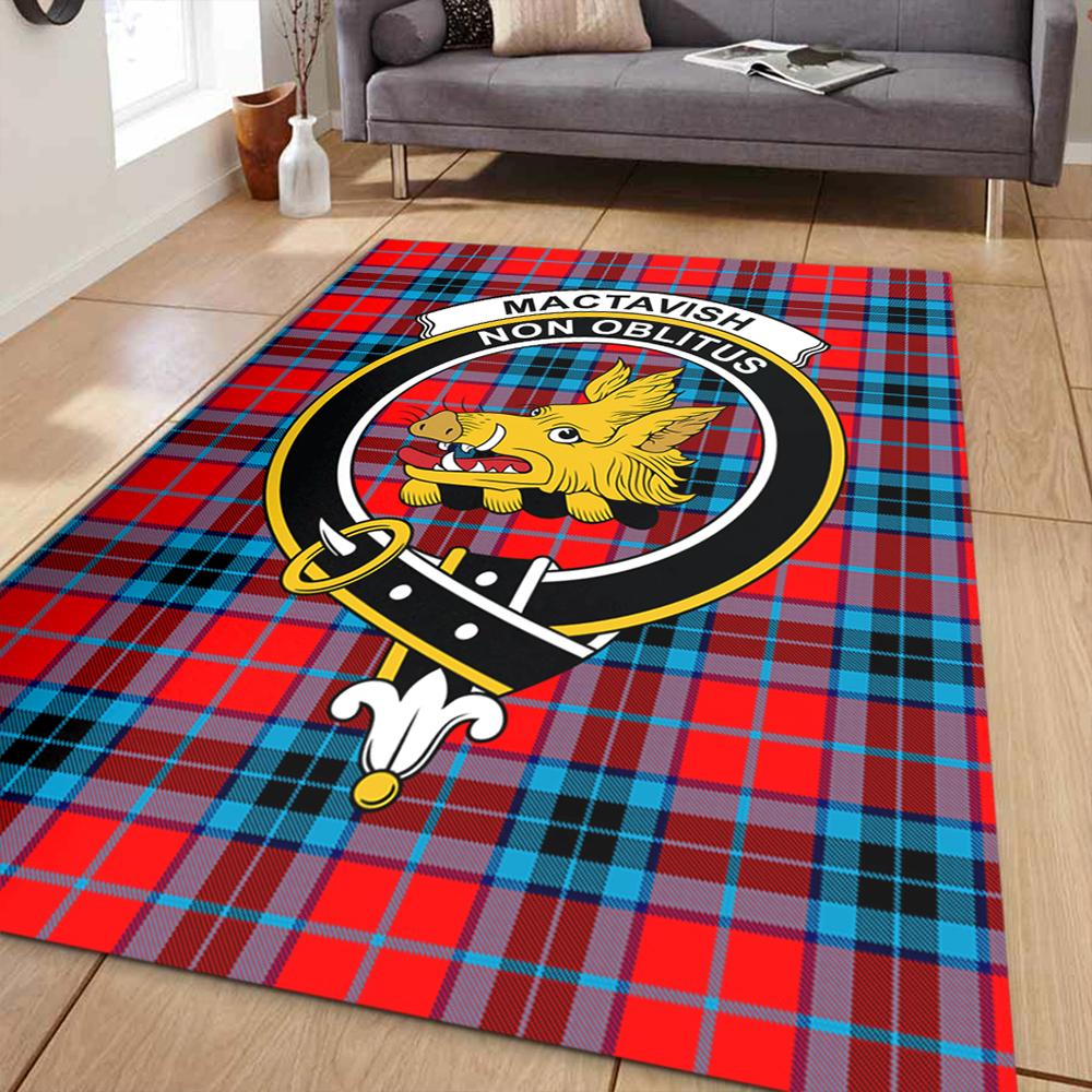 MacTavish Modern Tartan Crest Area Rug