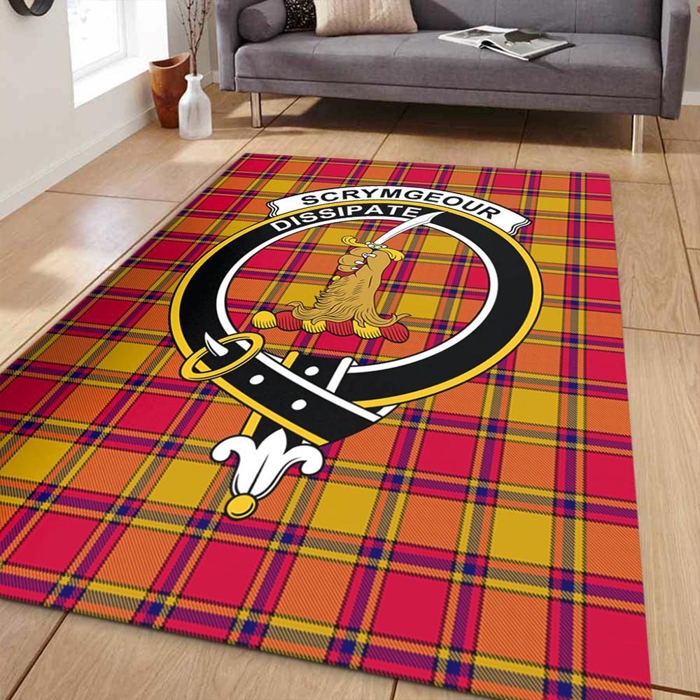 Scrymgeour Tartan Crest Area Rug