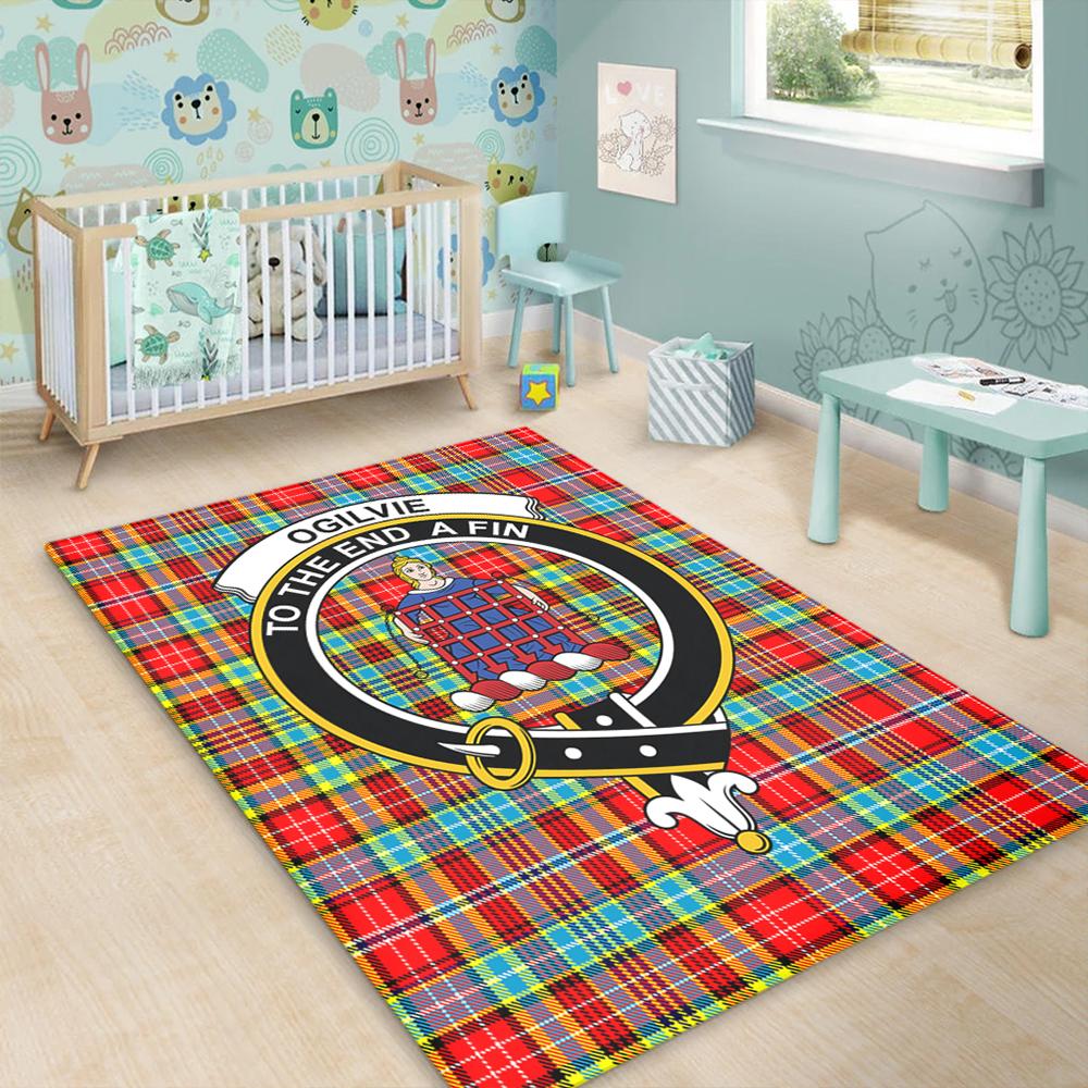 Ogilvie Hunting Ancient Tartan Crest Area Rug