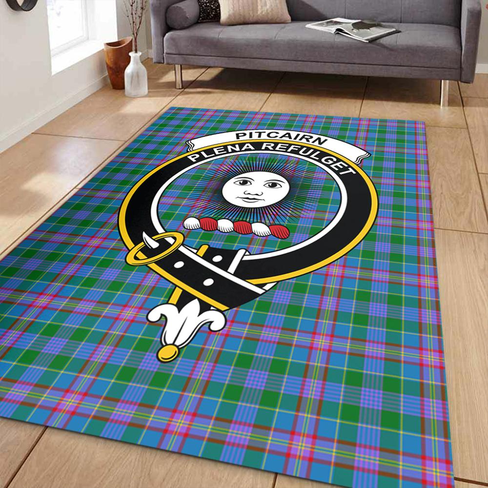 Pitcairn Hunting Tartan Crest Area Rug