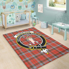 Robertson Weathered Tartan Crest Area Rug