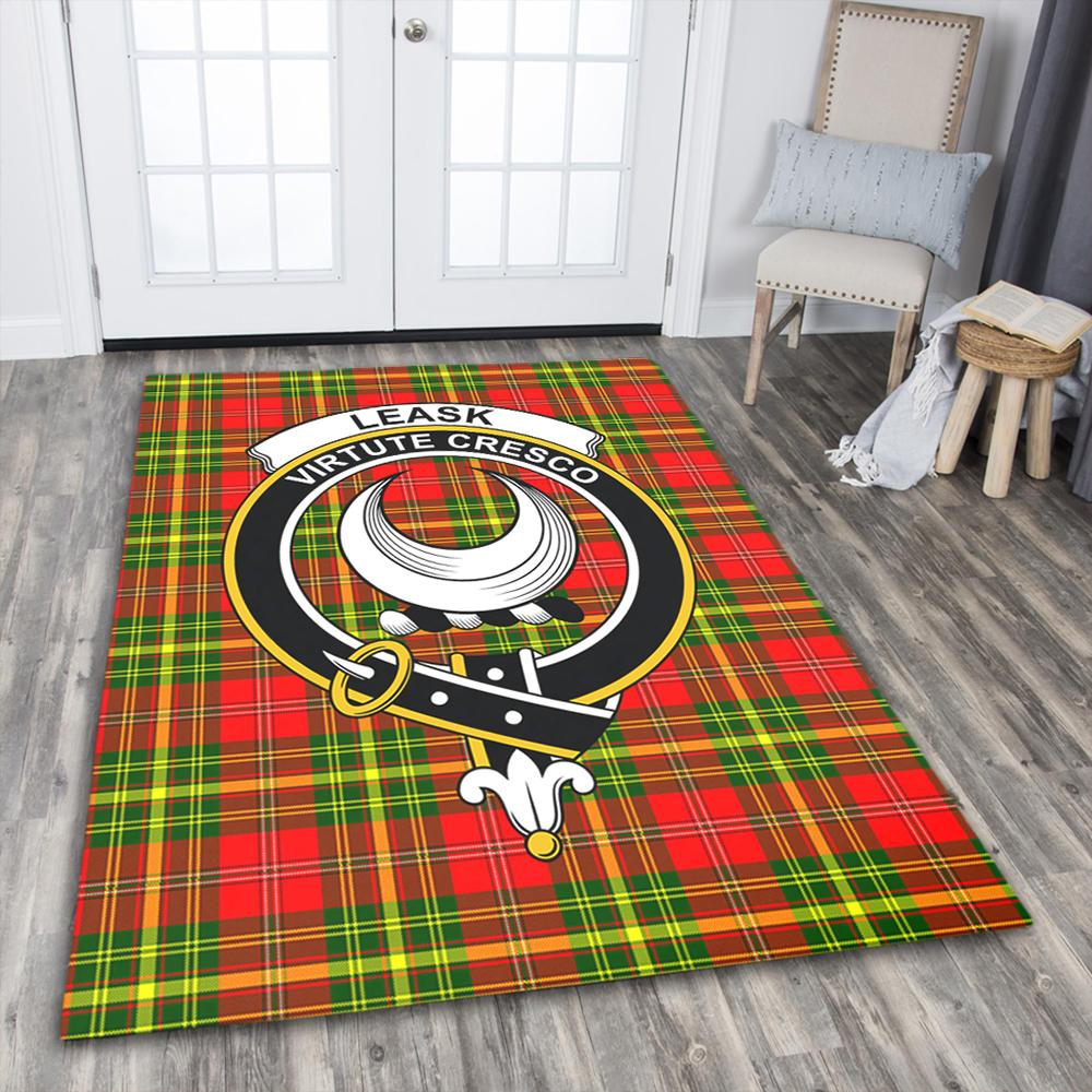 Leask Tartan Crest Area Rug