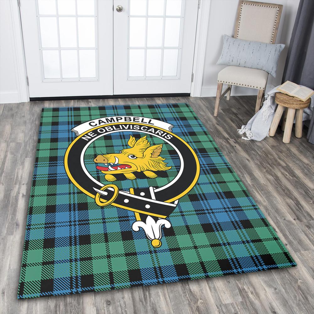 Campbell Ancient 01 Tartan Crest Area Rug