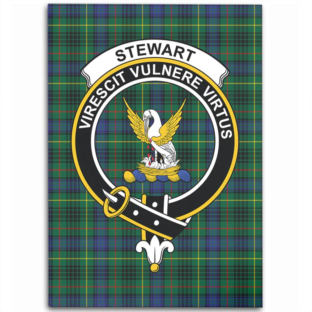 Stewart Hunting Modern Tartan Crest Area Rug