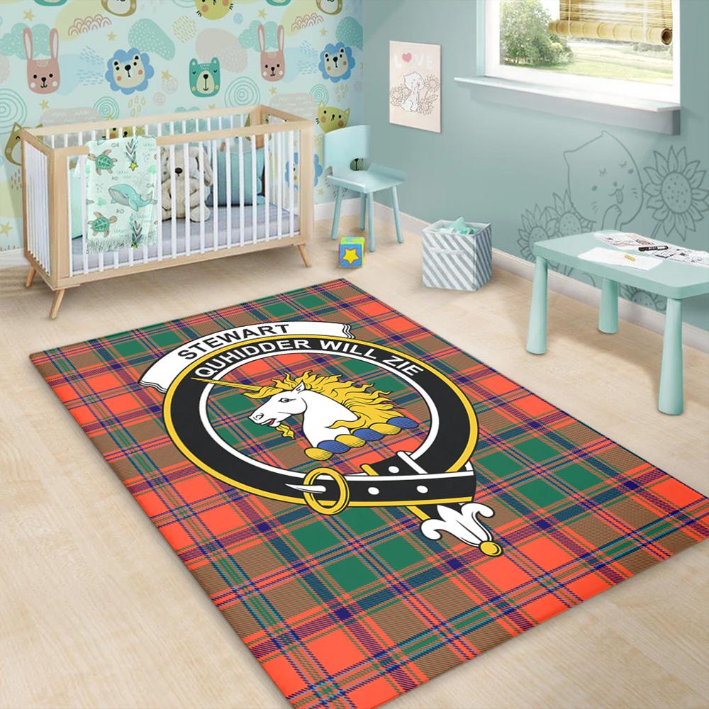 Stewart of Appin Ancient Tartan Crest Area Rug