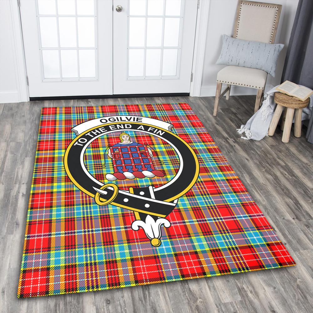 Ogilvie Hunting Ancient Tartan Crest Area Rug