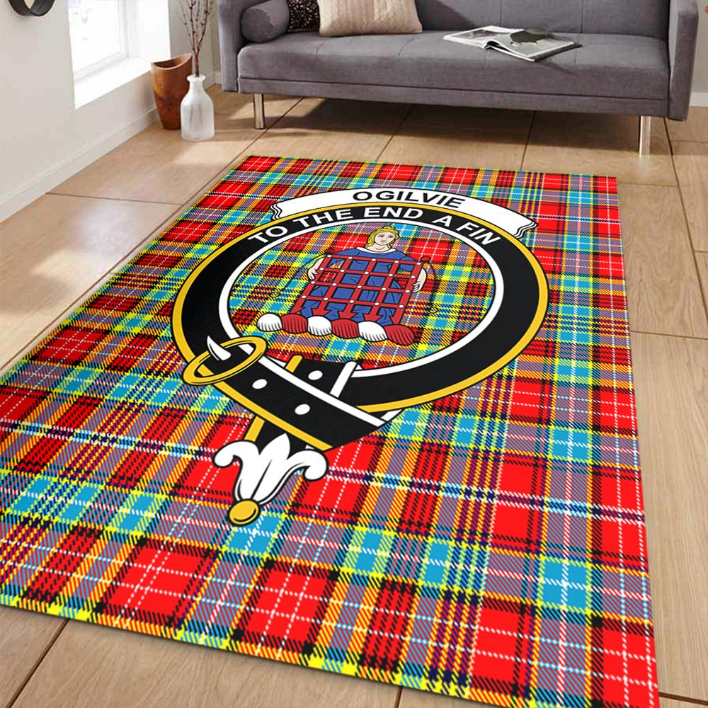 Ogilvie Hunting Ancient Tartan Crest Area Rug