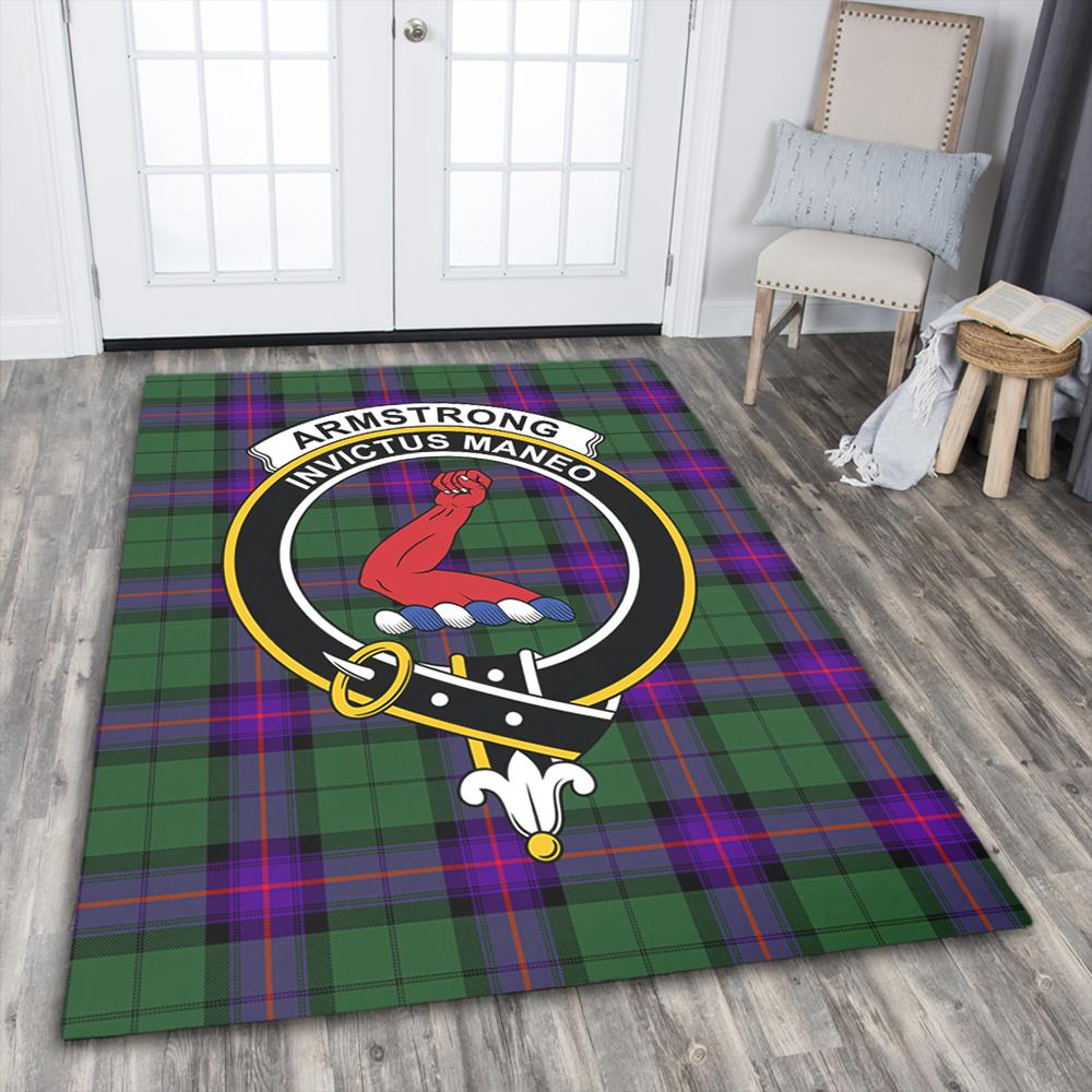 Armstrong Modern Tartan Crest Area Rug