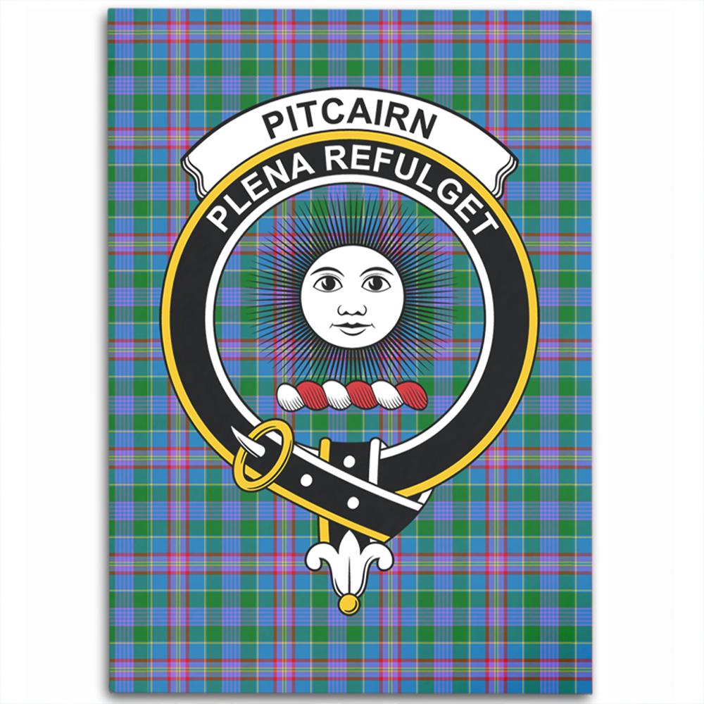 Pitcairn Hunting Tartan Crest Area Rug