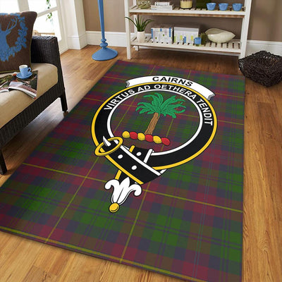 Clan Cairns Tartan Crest Rug – Scottish Highland Carpet for Living Room, Celtic Home Decor & Scotland Gift YL31
