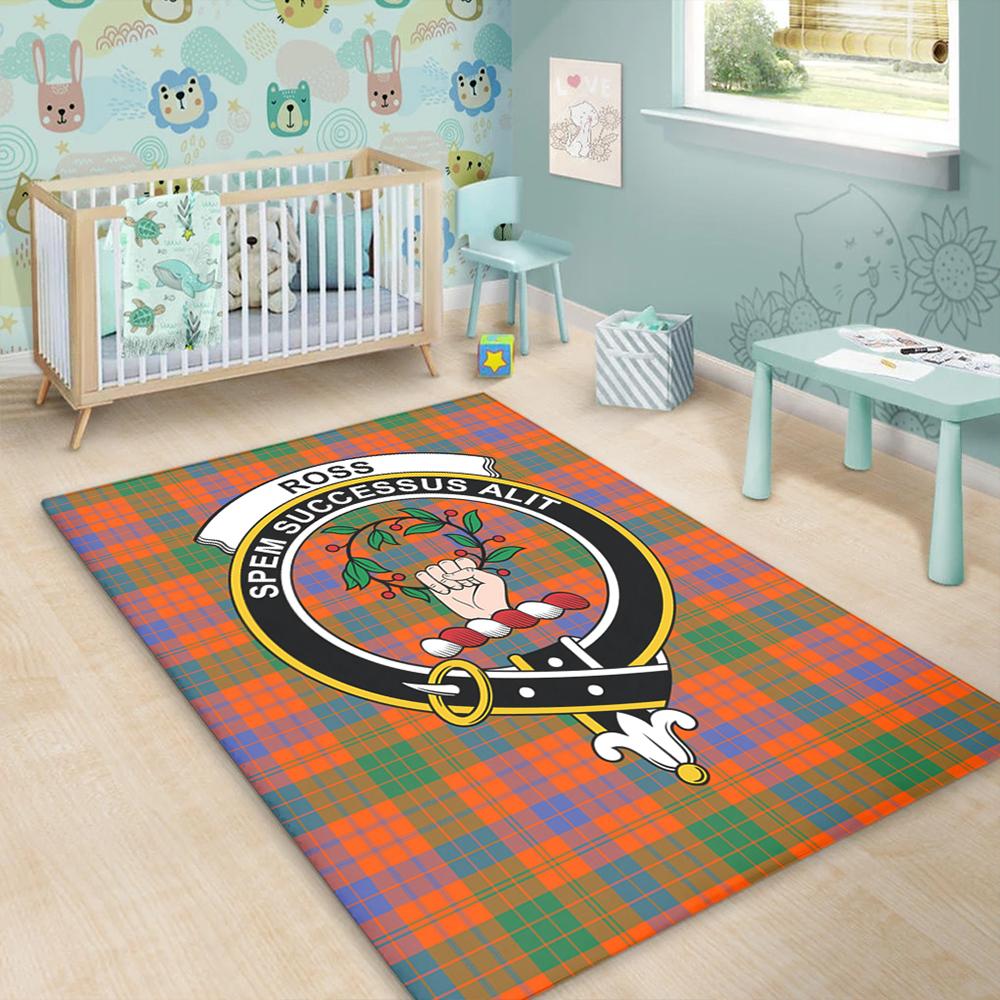 Ross Ancient Tartan Crest Area Rug