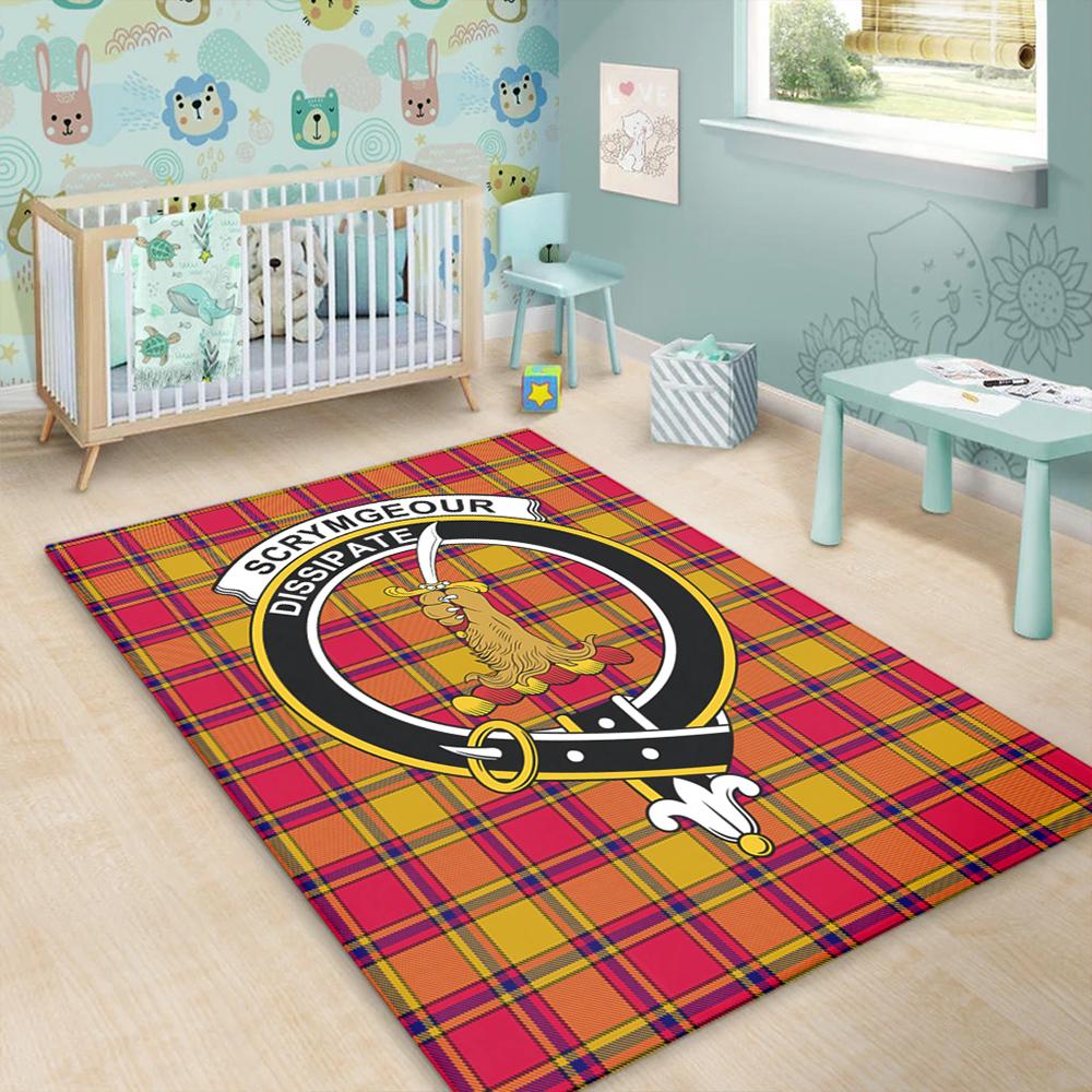 Scrymgeour Tartan Crest Area Rug