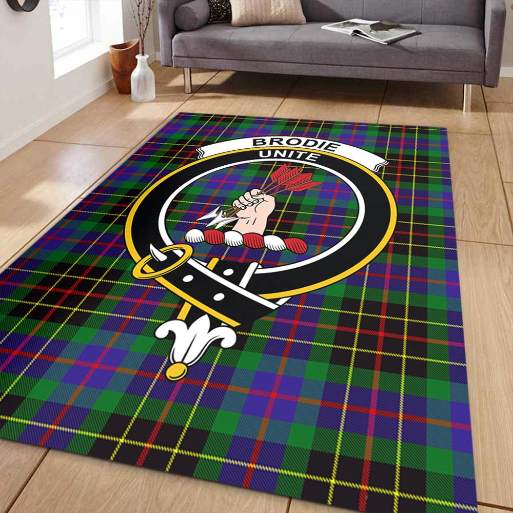 Brodie Hunting Modern Tartan Crest Area Rug