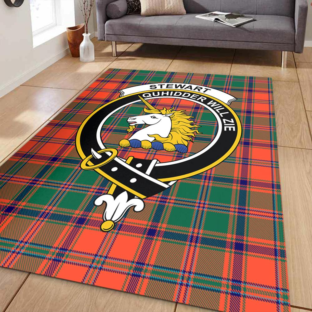 Stewart of Appin Ancient Tartan Crest Area Rug