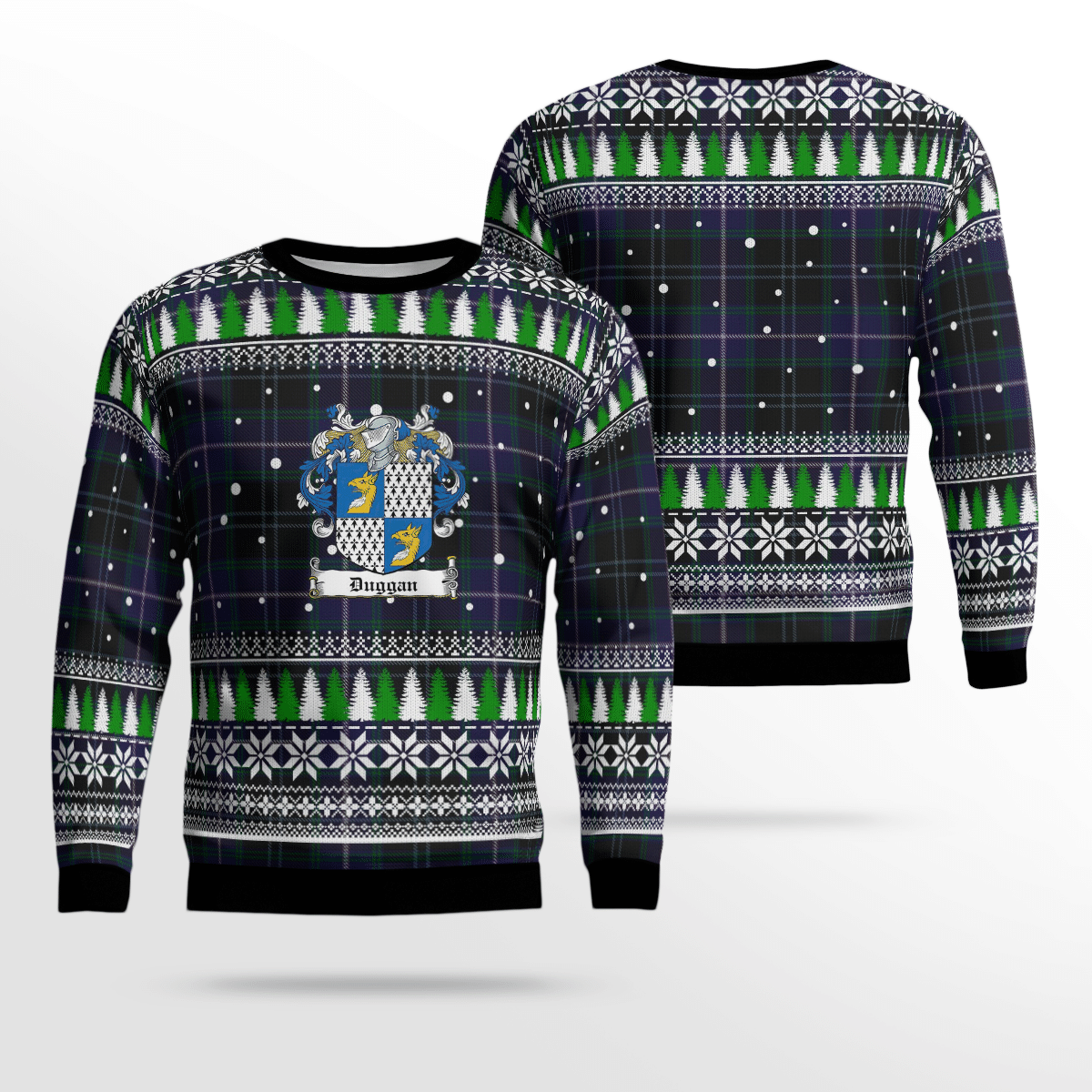 Clan Duggan Crest Tartan Christmas Ugly Sweater MI87 Duggan Crest Tartan Tartan Ugly Sweater   